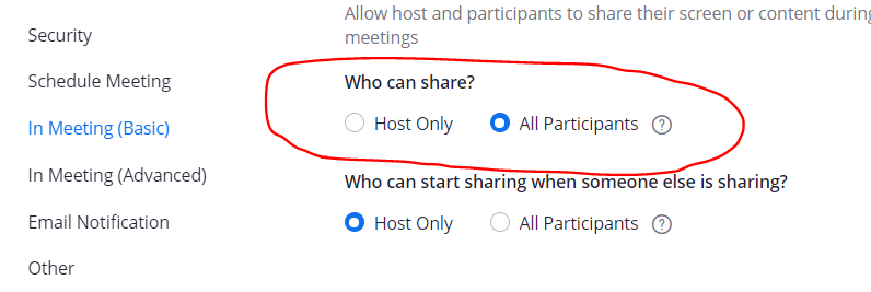 Zoom Settings to allow join before host 10 mins
