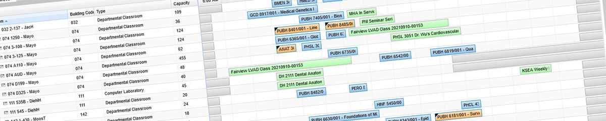 View of Astra Scheduling Calendar