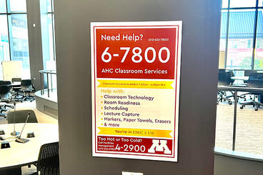 Need Help? Call 6-7800, Classroom Support Poster